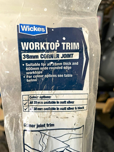 Wickes black worktop trim - wickes,
