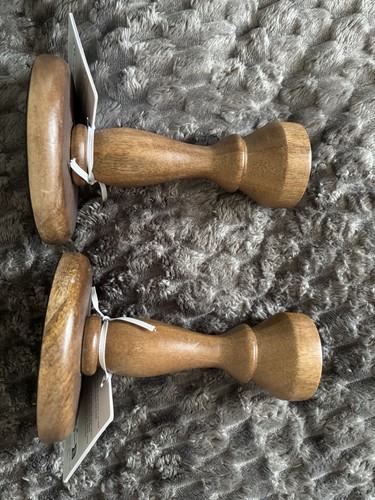 Wooden candle sticks - m&s,