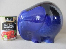 Large Vintage Baldelli Pottery Elephant Money Box Coin Bank Italy MCM C.1960's