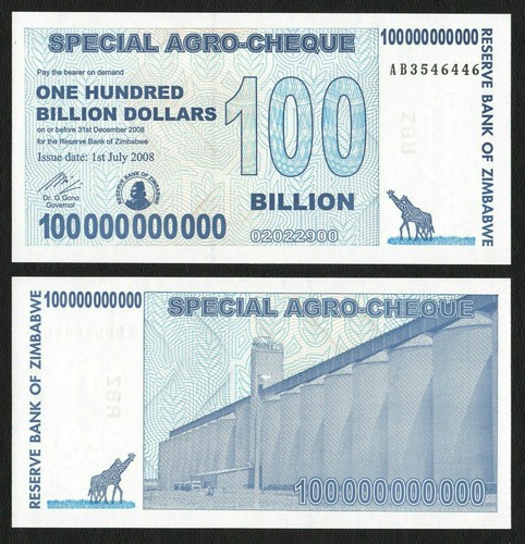 Zimbabwe 100 billion dollars - zimbabwe,
