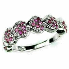 Silver Ring Ruby Genuine