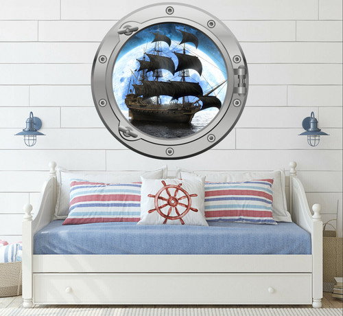 Pirate ship porthole - pirate, adhesive