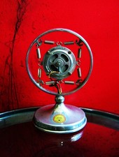 Vintage RARE 1930's Shure model 5 Carbon spring microphone w original stand