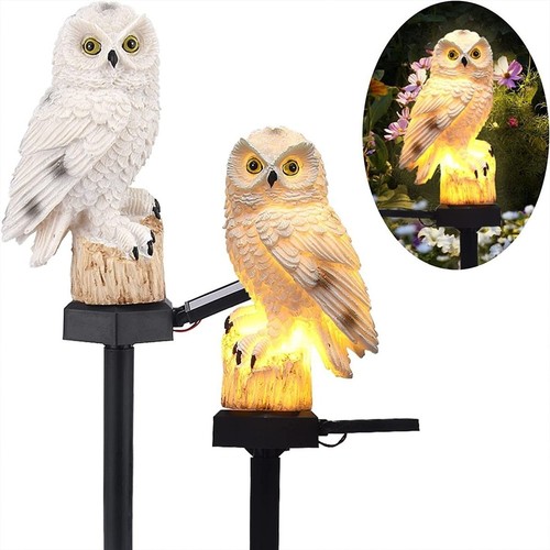 2pcs owl led solar powered - solar,