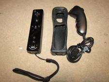 Official Nintendo Wii Black Remote Motion Plus Inside Nunchuck & Silicone Case