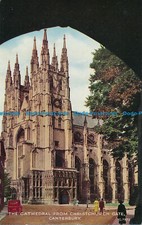R022500 The Cathedral from Christchurch Gate. Canterbury. Valentine. Valesque