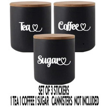 COFFEE TEA SUGAR VINYL DECALS
