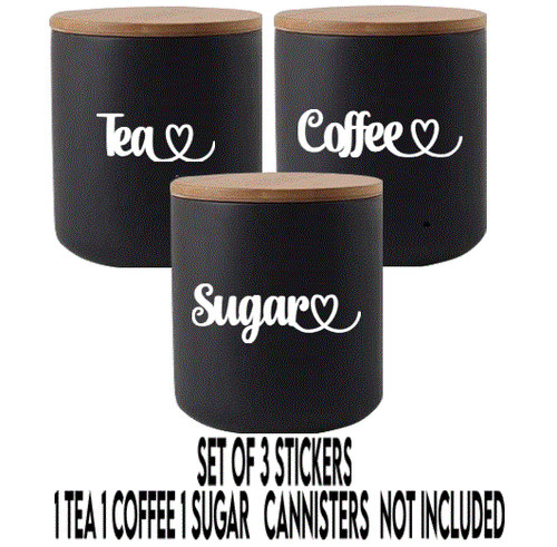 Coffee tea sugar vinyl decals - coffee,