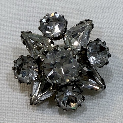 Vintage silver tone clear - vintage,