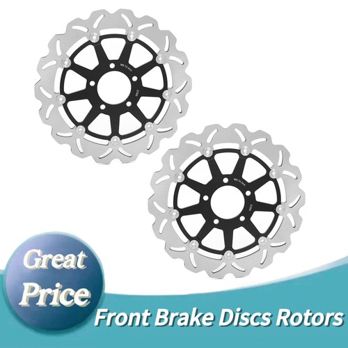 Pair front brake discs rotors - pair,