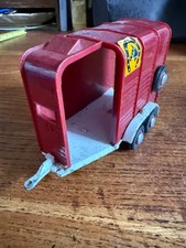 Britains Ltd Beaufort Double Horse Box Trailer (1979) vintage toy red and grey