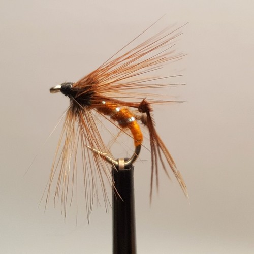 Brown hopper dry fly - hopper,