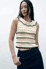 Zara Crochet Knit Sleeveless