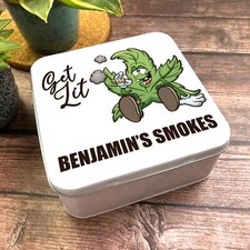 Square Marijuana Leaf Cartoon