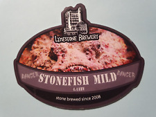 LYMESTONE brewery STONEFISH MILD real ale beer pump clip badge Staffordshire