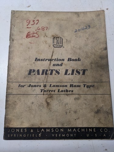 Jones lamson instructions - lamson,