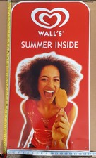 Large Metal Advertising Sign - 86 cms (33.5") x 45 cms(18") Walls Ice Cream