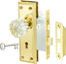 Gold Mortise Lock Set with