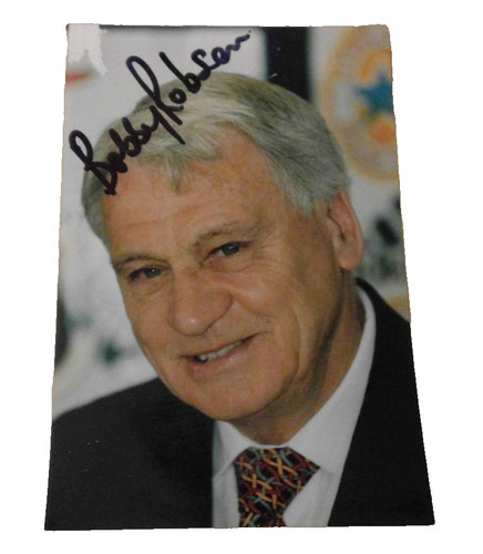 Bobby robson singed photo - bobby,