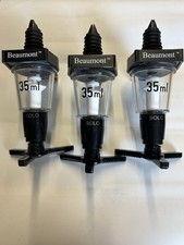 Optics Home Bar Pack of 3 x 35ml Spirit Measure Beaumont Solo Pub Dispenser