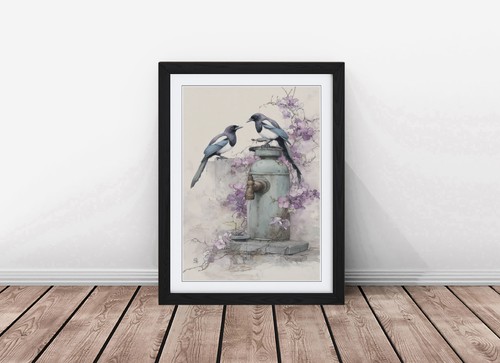 Magpie bird wall - wall, art