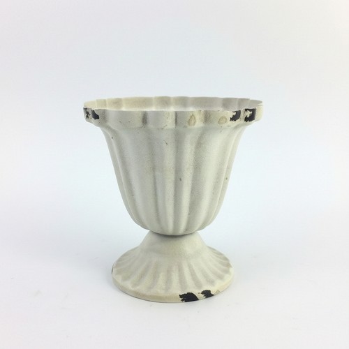 Metal vase with pedestal - metal,