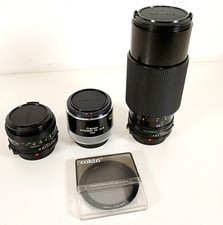 Canon FD 70-210mm Zoom & FD 50mm 1:1.8 Lenses + Canon 2x-B FD Extender