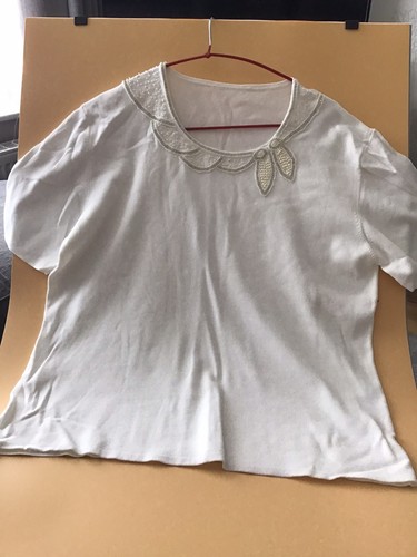 Ladies white floral sequinned - white,