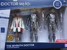 Doctor Who Seventh Dr Figure Set 5.5" Character Options Silver Nemesis Cybermen