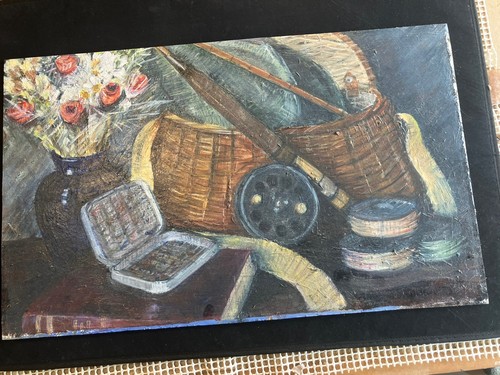 Vintage fly fisherman oil - fly,