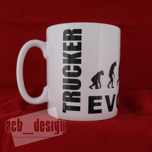 Trucker evolution mug - evolution, cup
