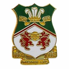 New Wrexham AFC Football Crest Enamel Pin Badge, Wrexham AFC Football Fans Badge