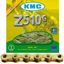 KMC Z510 BMX / Single Speed 1/2" x 1/8" Chain Gold