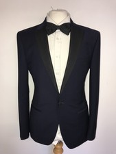 T M LEWIN - Slim Fit BLUE WOOL