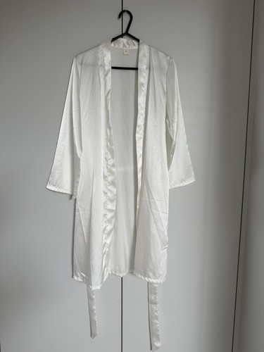 White ivory satin - bridal, gown