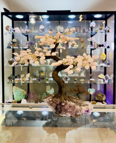 Amethyst rose quartz tree - quartz,