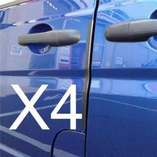 2 Pair Black Car Door Guard Edging Strip Soft Plastic Cutable Protector Push On