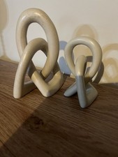 Genuine Besmo Hand Carved In Kenya Love Knot X 2