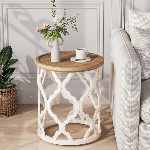 Karlott farmhouse end table - farmhouse,