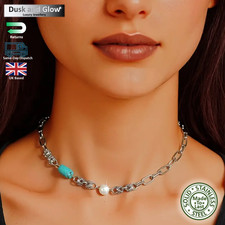 Natural Stone Freshwater Pearl Necklace Gift Women Ladies Girl Jewellery UK NEW