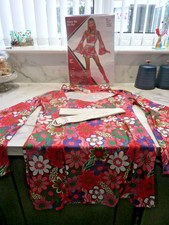 WOMENS Retro Hippie Fancy Dress  Party Costume  Outfit 70s/80S SIZE LARGE