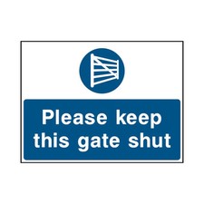 Please keep this gate shut - this,