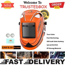 Large View Solar Auto Darkening Welding Helmet Tig Arc Mig Mask Grinding Welder