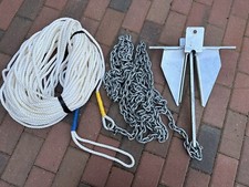 4.5kg Danforth style boat anchor Kit  6m  8mm chain 150ft 10mm Nylon rope
