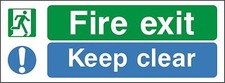 Escape route keep clear Fire