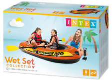 NEW OFFICIAL INTEX 200 EXPLORER PRO INFLATABLE BOAT 1.96M X 1.02M X 33CM PADDLE