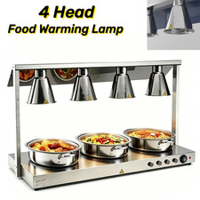 4 Head Food Warmer Lamp Steel