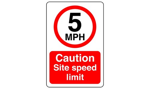 5mph caution site speed - caution,
