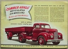 COMMER HANDS ARTICULATED 6 WHEELERS 8 10 12 TON Sales Brochure 1953-54 #494