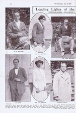 WIMBLEDON Leading Lights of Lawn Tennis - 2x Antique Prints 1913